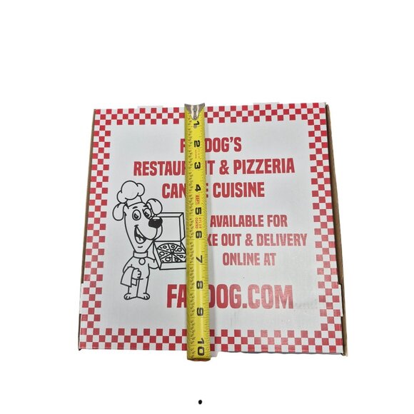 Fabdog 10" Pizza Squeaky Dog Toy - Pepperoni Design - Durable Plush Material - Picture 4 of 8